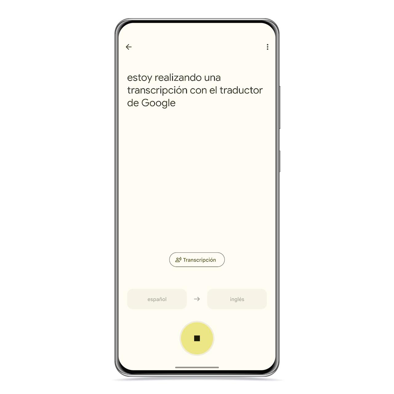 Transcripción con el traductor
