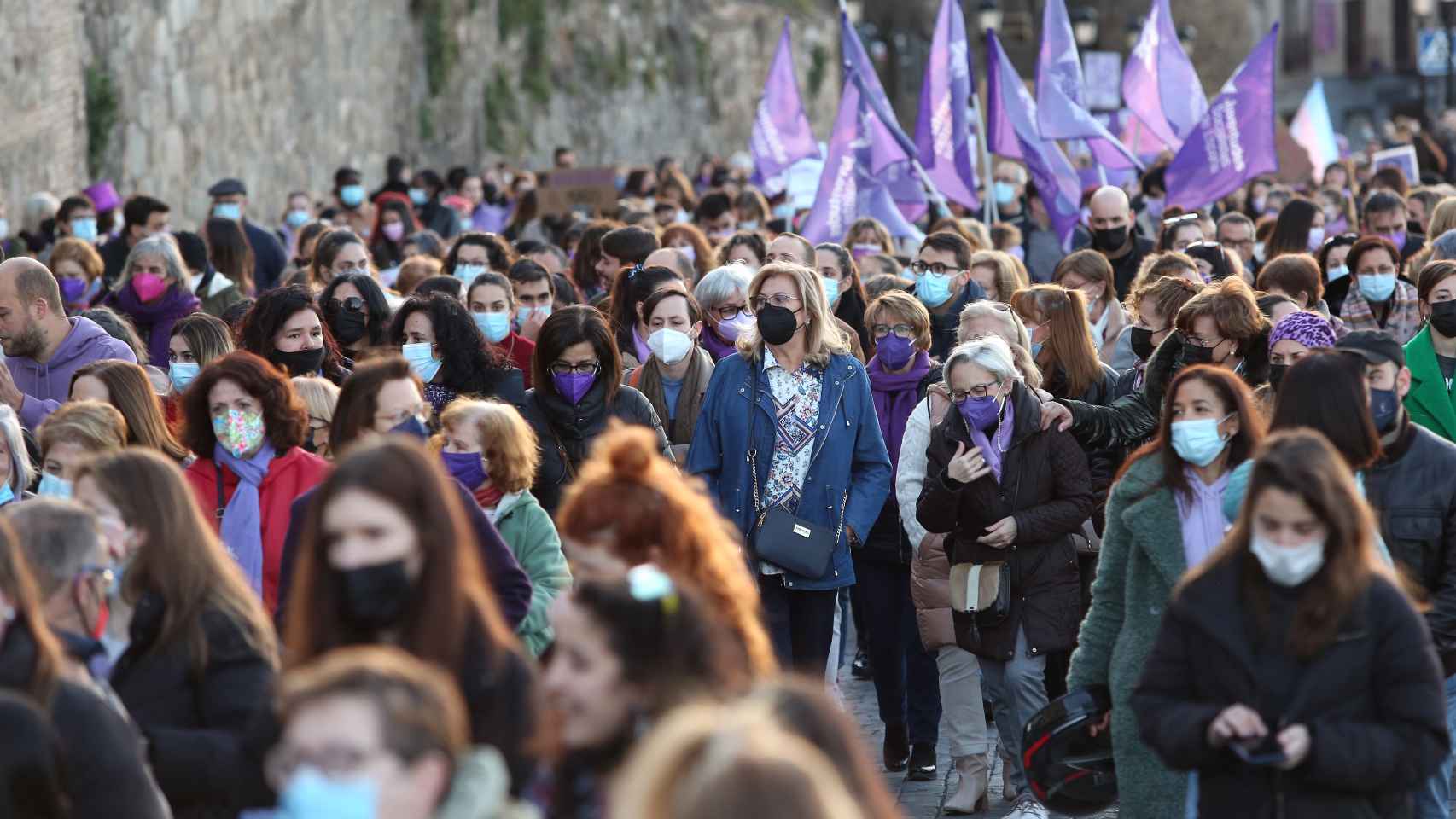 Manifestación con motivo del Día Internacional de la Mujer en Toledo. Foto: Óscar Huertas