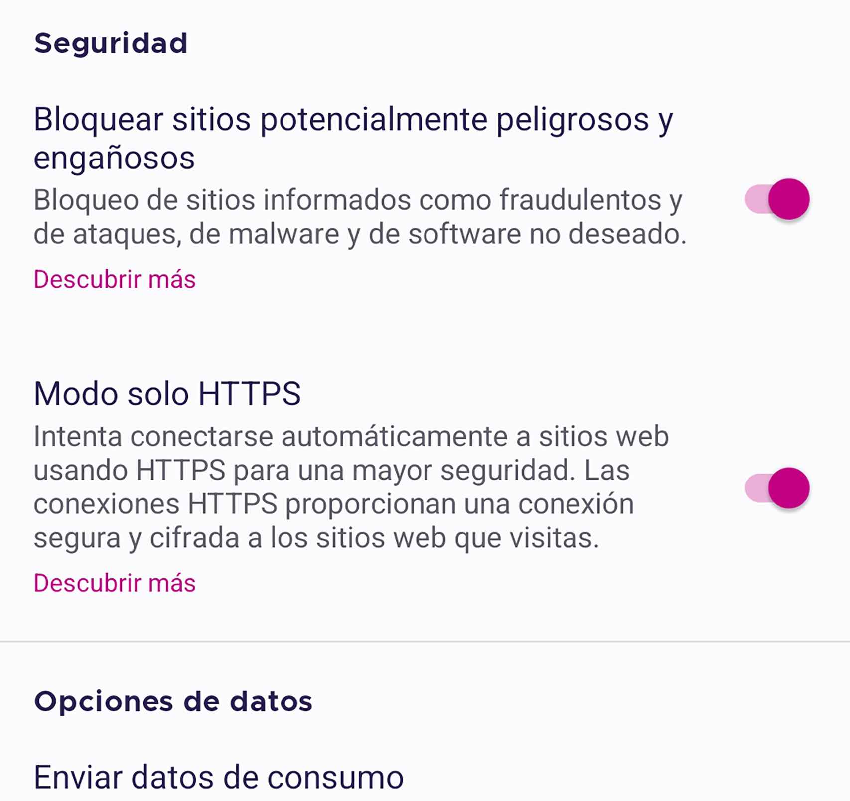 Modo solo HTTPS para Firefox Focus