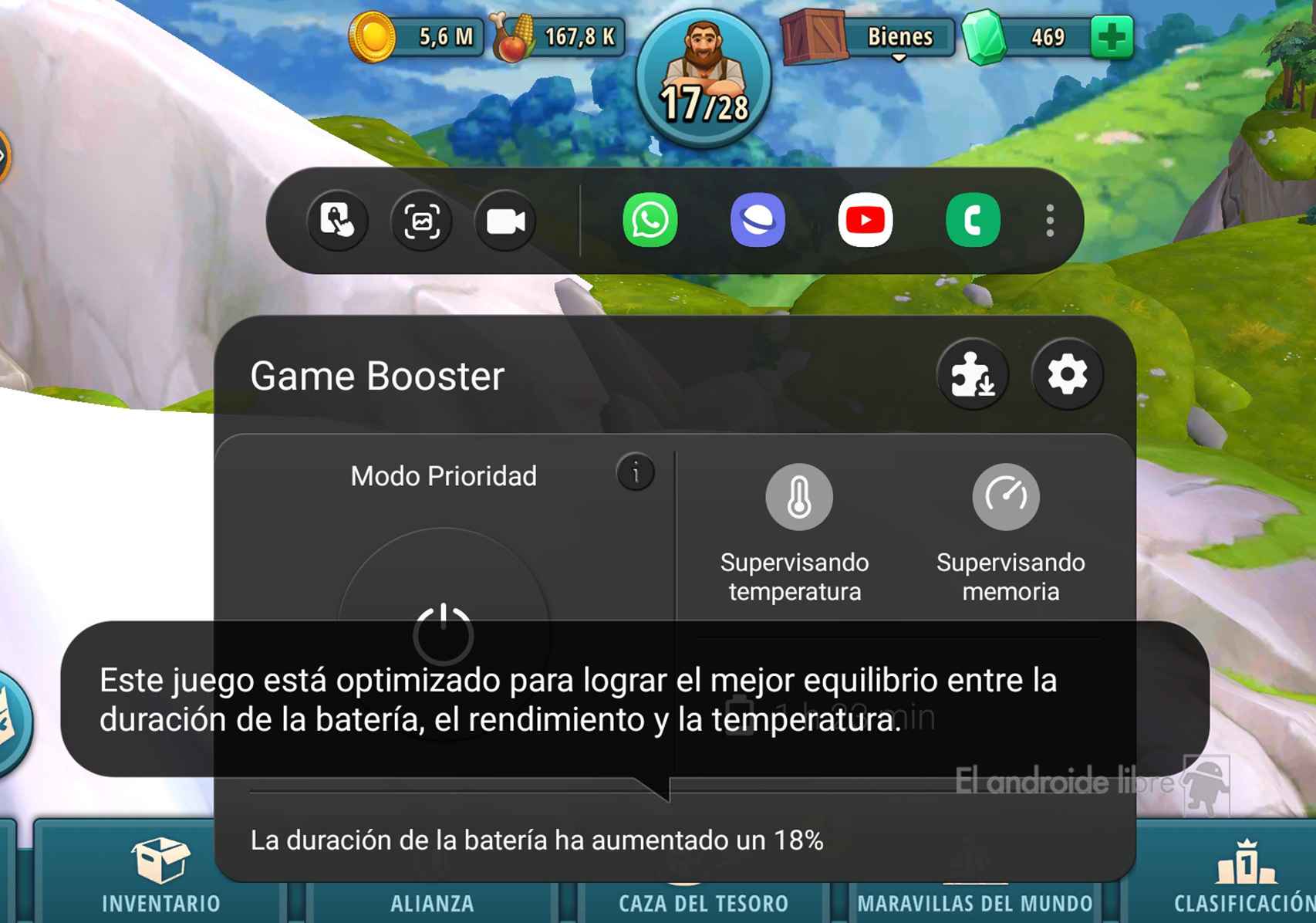 Game Booster en el Galaxy Note 20 Ultra