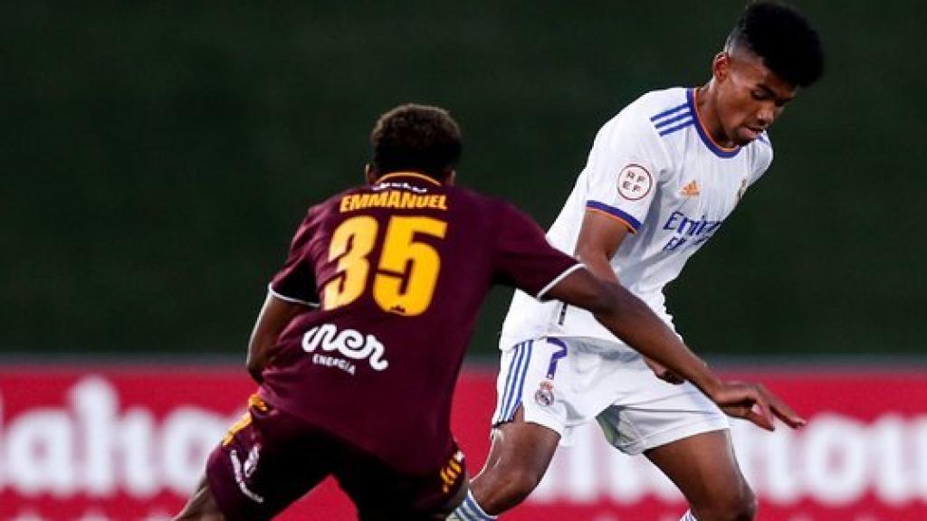 Marvin, en el Real Madrid Castilla - Albacete de la temporada 2021/2022