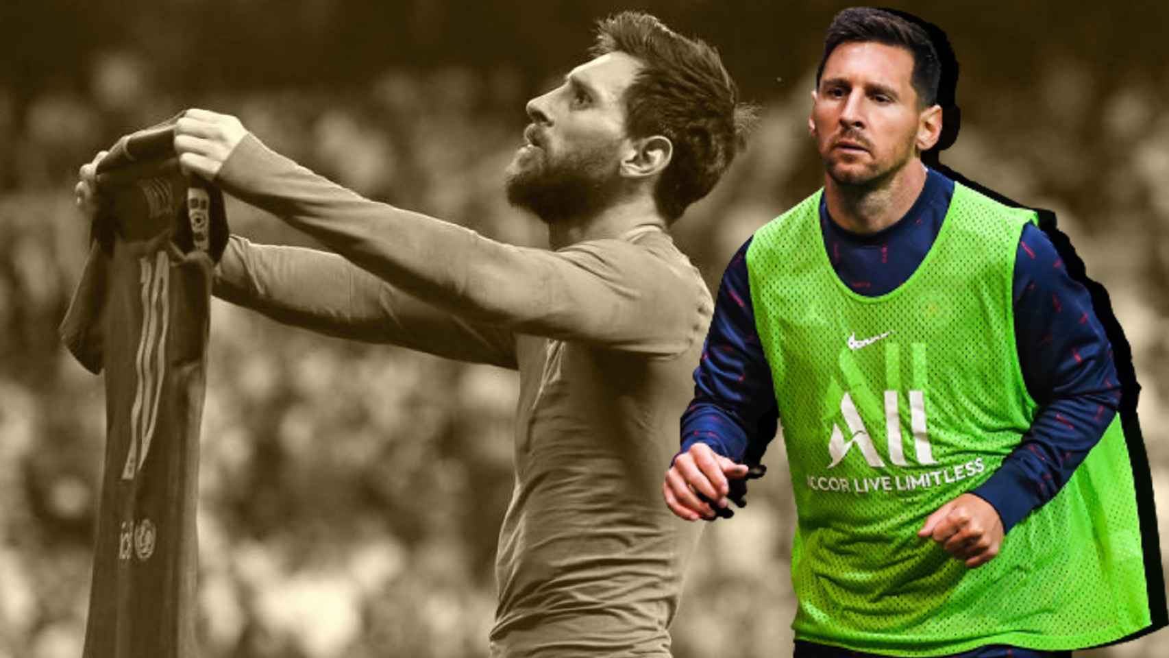 Leo Messi, en un fotomontaje.