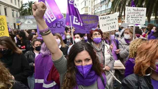 Manifestación por el Día de la Mujer por las calles de Málaga.