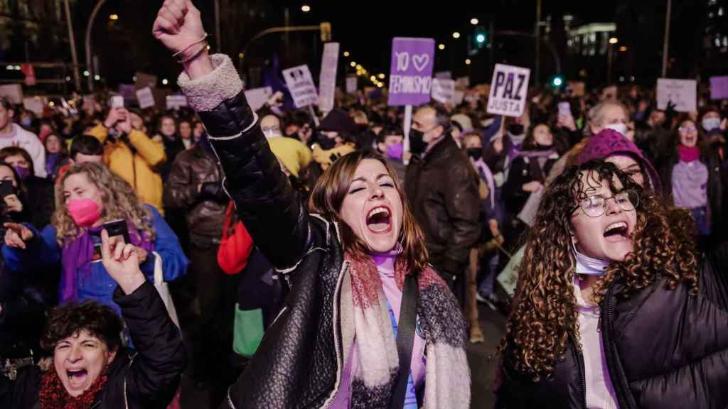 Imagen de la manifestación convocada por la Comisión 8-M.