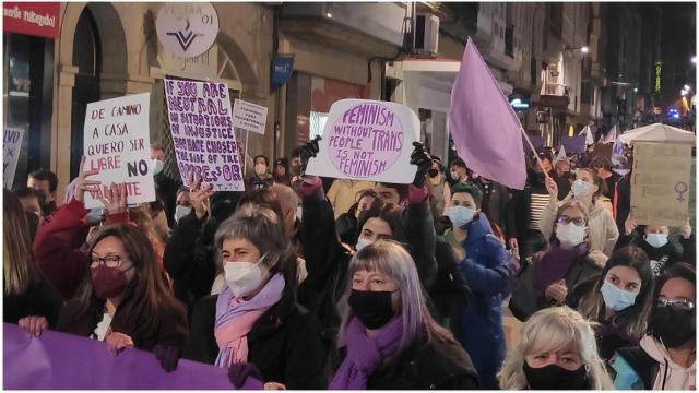 Multitudinaria concentración en Ferrol.