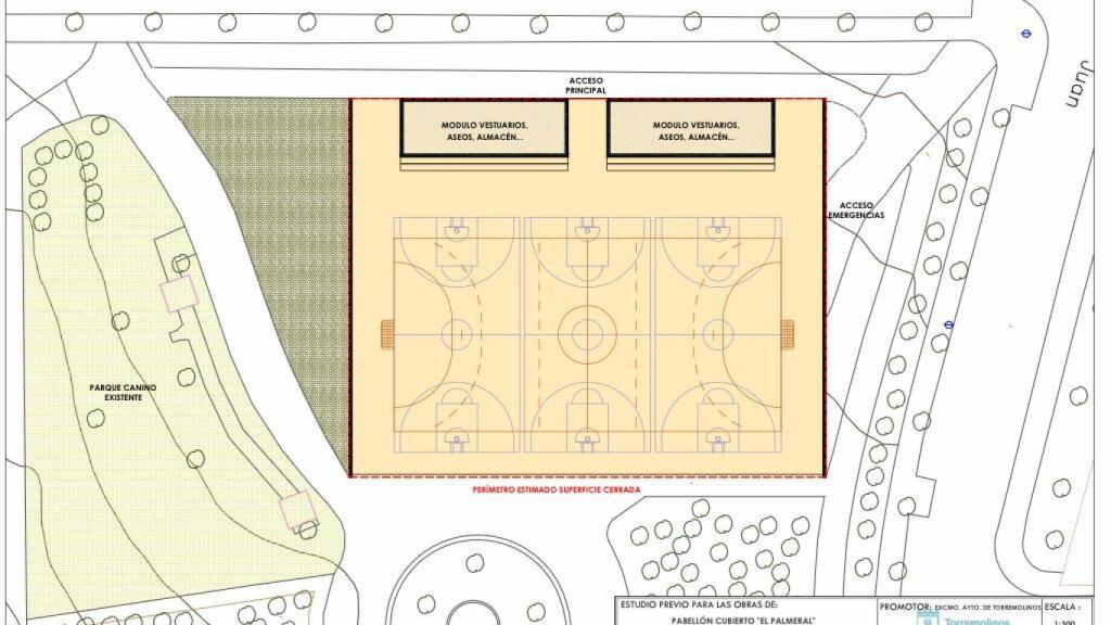 Plano de las nuevas instalaciones deportivas proyectadas.