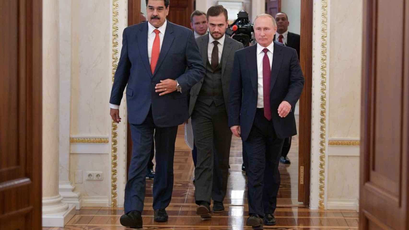 El presidente venezolano, Nicolás Maduro, se reúne con su homólogo ruso, Vladímir Putin, en 2019 en Moscú.