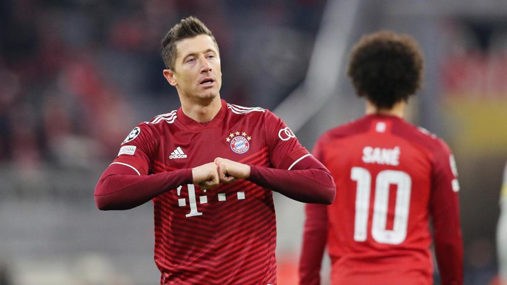 Robert Lewandowski, en un partido del Bayern Múnich de la Champions League 2021/2022