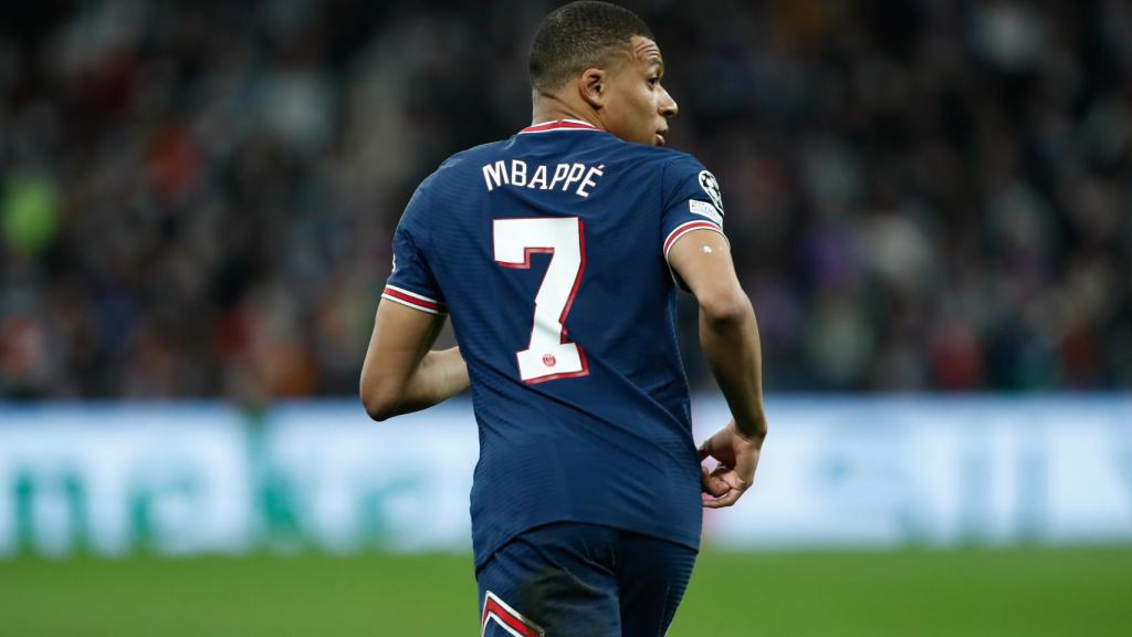 Kylian Mbappé, en el Santiago Bernabéu.