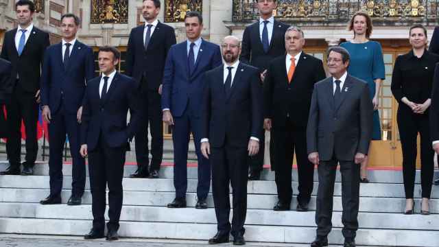 La foto de familia de los líderes de la UE durante la cumbre informal de Versalles
