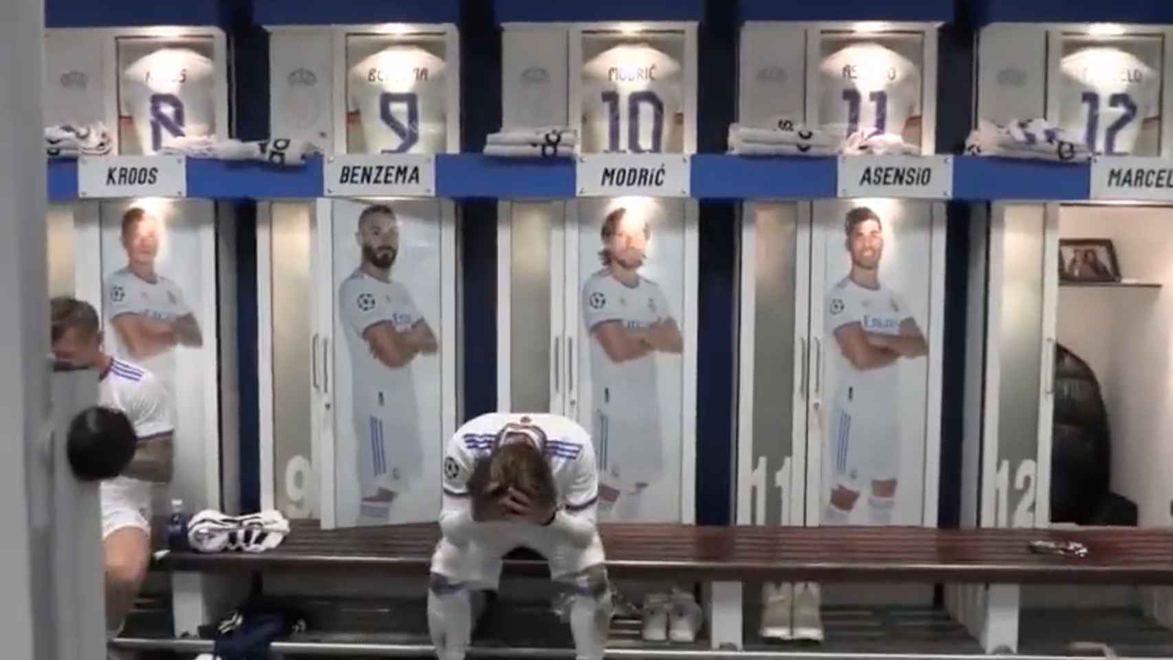Modric, en el vestuario del Real Madrid