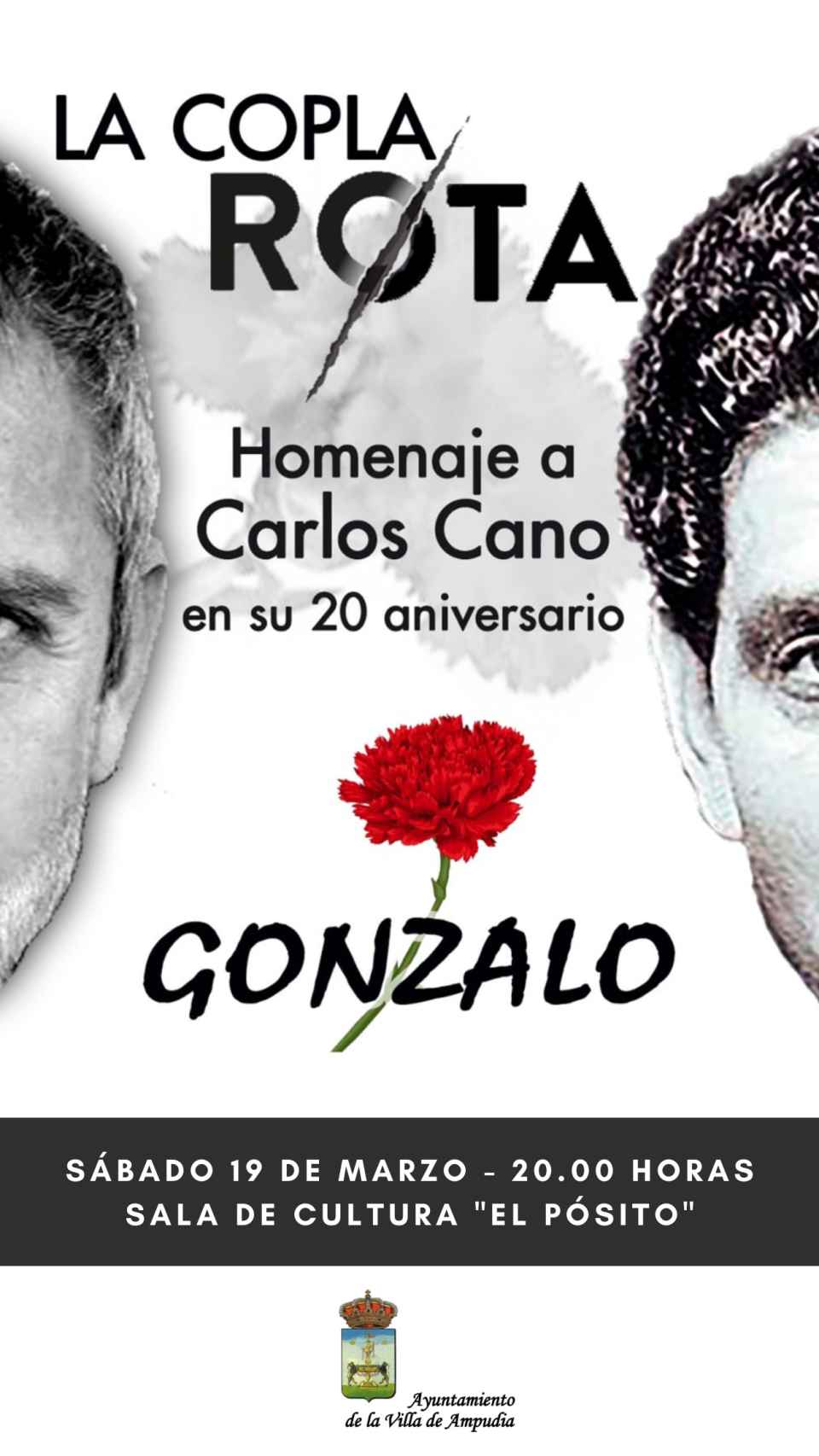 Cartel del homenaje a Carlos Cano.