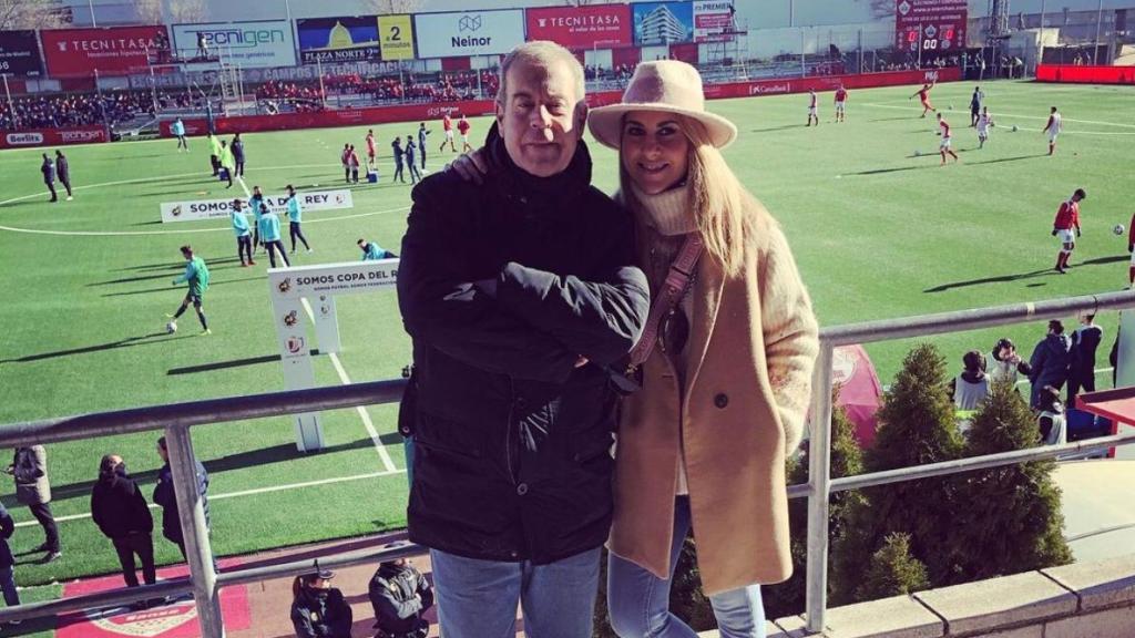 Susana y Tomás Guasch en un partido de Copa del Rey.