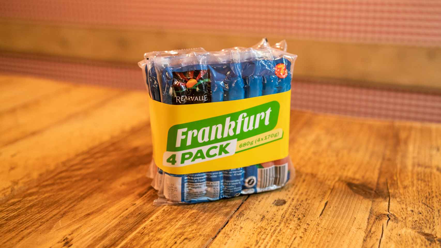 El paquete de salchichas estilo Frankfurt de Real Valle, la marca blanca de Lidl.