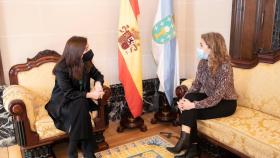 La alcaldesa Inés Rey y la ministra de Transportes, Raquel Sánchez