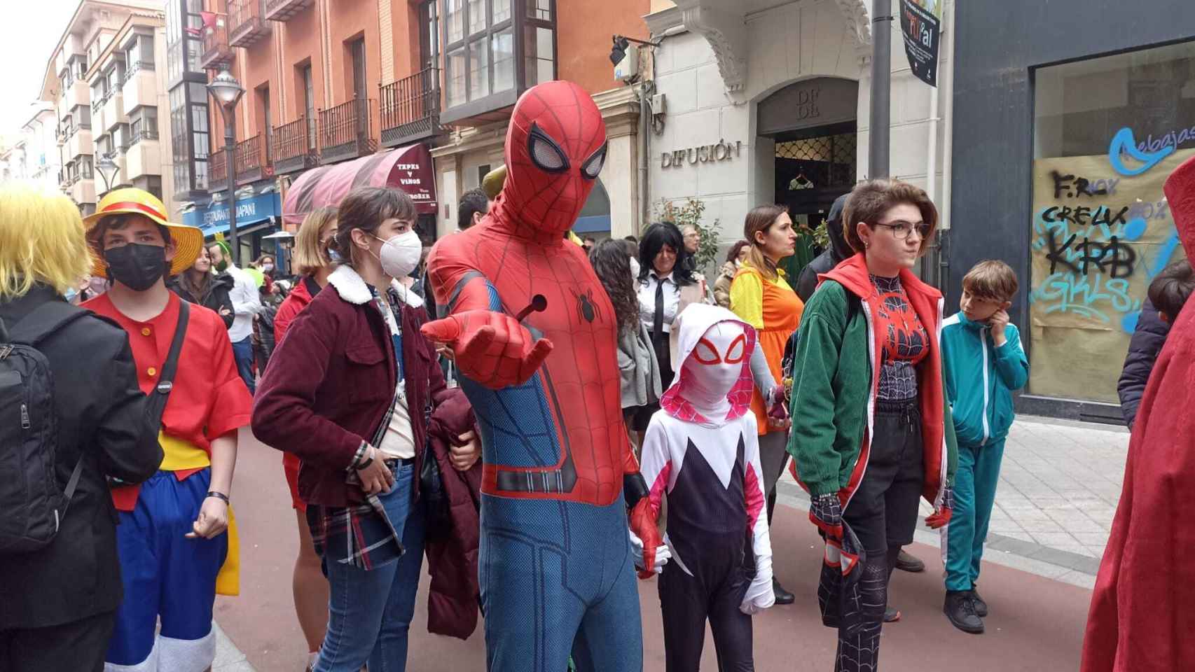 Spiderman durante el desfile de cosplay celebrado en Valladolid