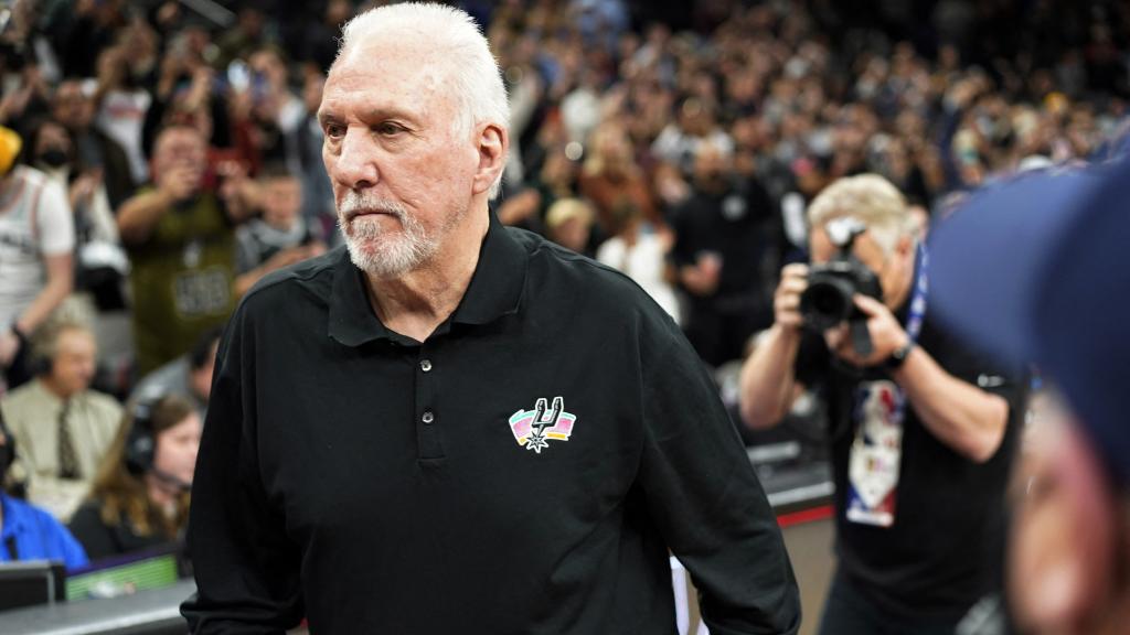 Gregg Popovich, en un partido de los San Antonio Spurs