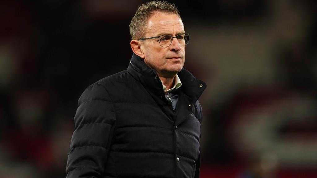 Ralf Rangnick, en un partido del Manchester United de la temporada 2021/2022