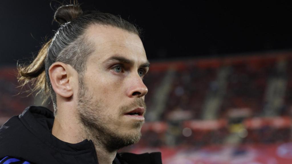 Gareth Bale, en el banquillo de Son Moix antes del Mallorca - Real Madrid