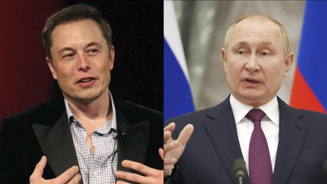 Elon Musk y Vladímir Putin.