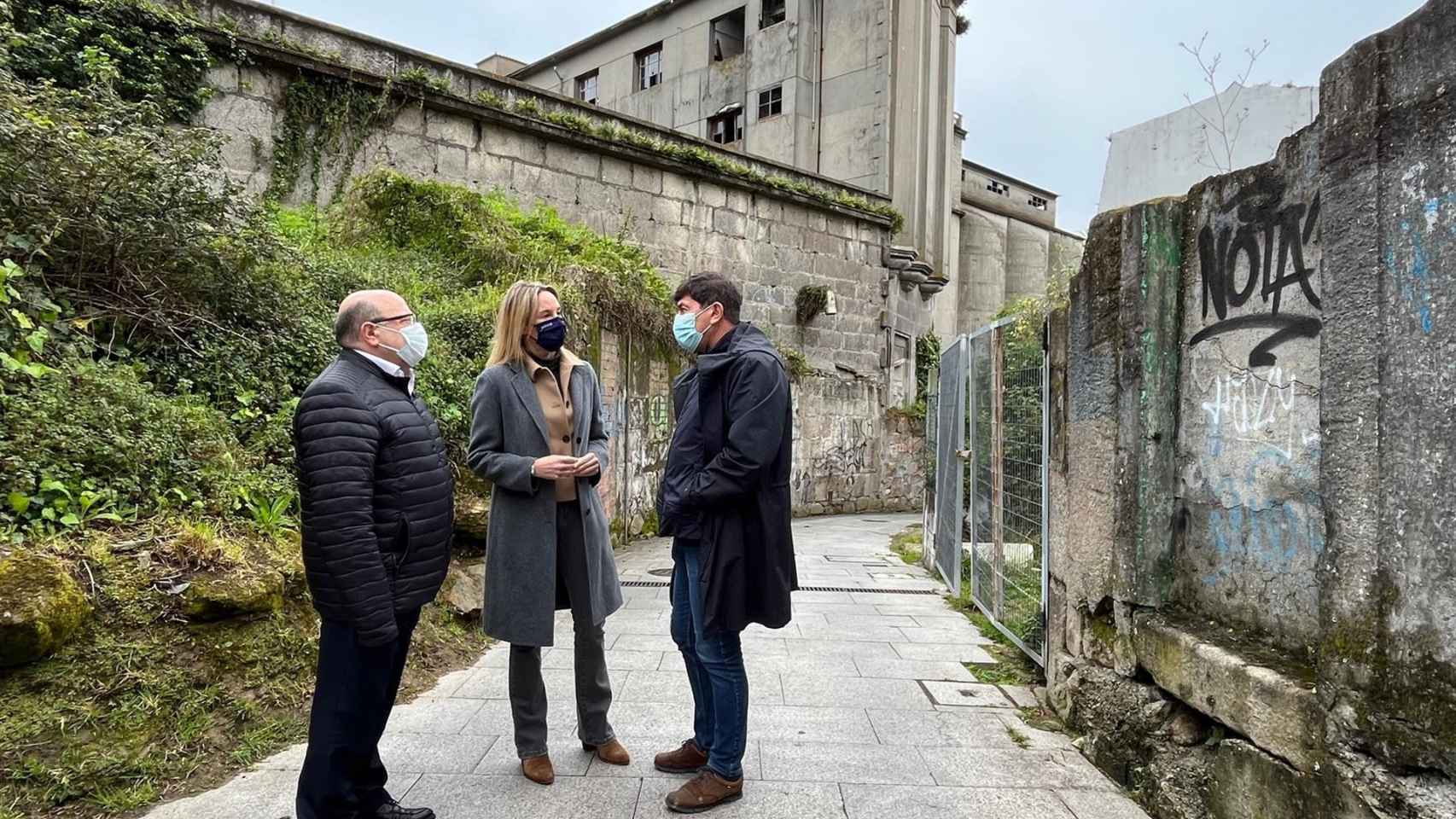 Marta Fernández-Tapias en el Casco Vello.