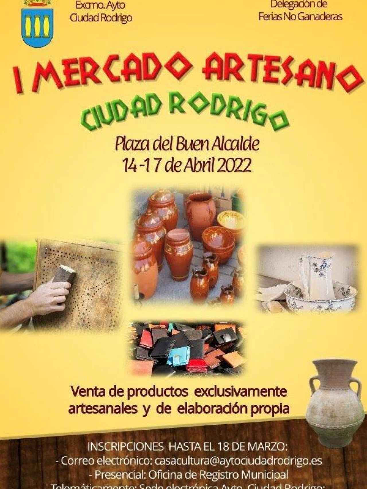 Cartel I Mercado Artesano de Ciudad Rodrigo 2022