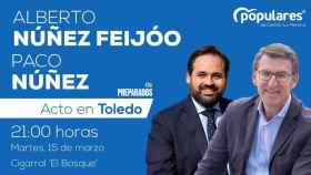 Alberto Núñez Feijóo y Paco Núñez protagonizarán un acto público este martes en Toledo