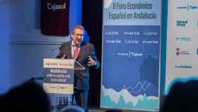 Antonio Pulido, presidente de la Fundación Cajasol, en la inauguración del II Foro Económico Español en Andalucía 'Andalucía ante la vuelta a la normalidad'.