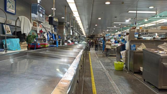 El mercado de la plaza de Lugo de A Coruña esta mañana