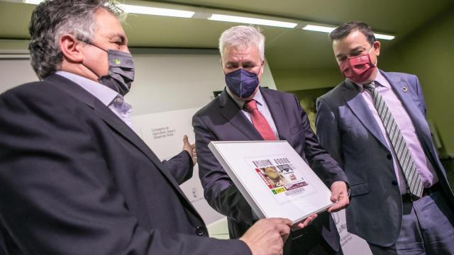 Carlos Javier Hernández, Antonio Hernández y Francisco Martínez Arroyo, de izquierda a derecha