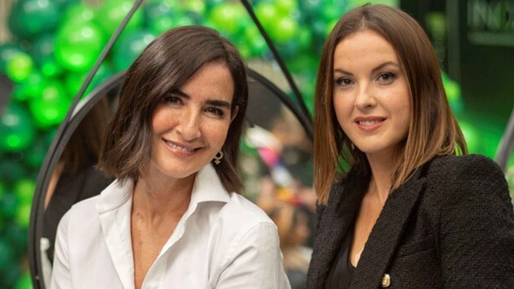 Belén López y la estilista Silvia Pereira.