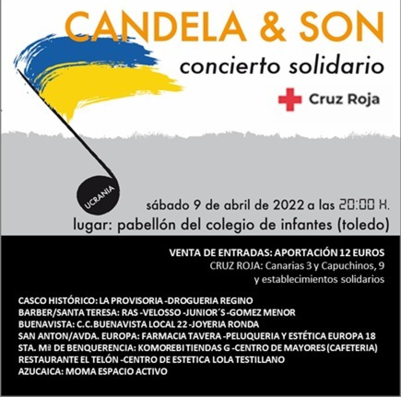 Cartel del concierto solidario de Candela & Son