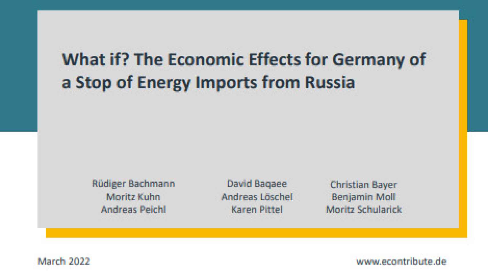Informe sobre los efectos a la economía alemana de un veto a importaciones de combustibles rusos.