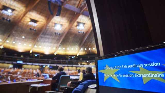 La asamblea plenaria del Consejo de Europa, durante la sesión extraordinaria celebrada este martes sobre Ucrania