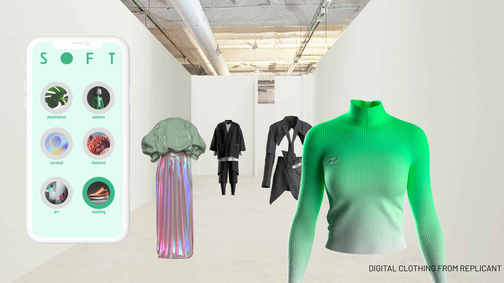 Ejemplo de tienda que se puede crear con SOFT usando realidad aumentada y realidad virtual.