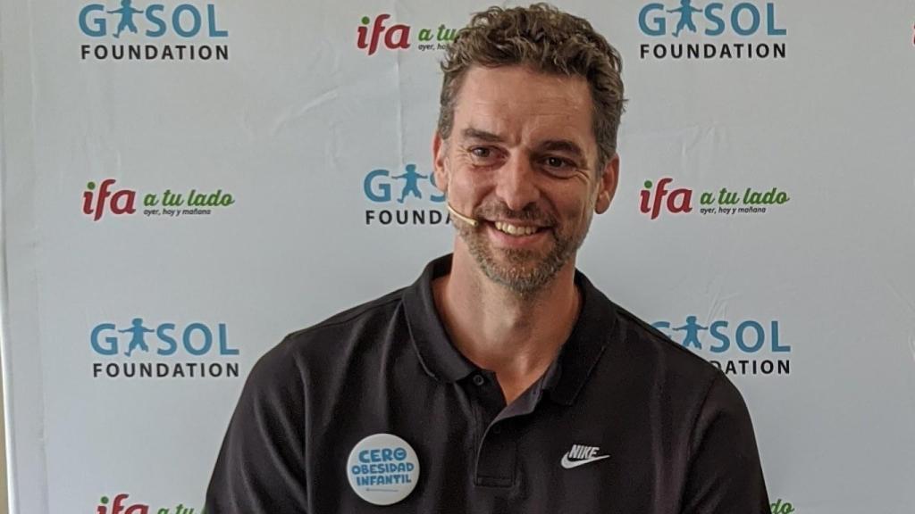 Pau Gasol, durante un acto de su fundación.