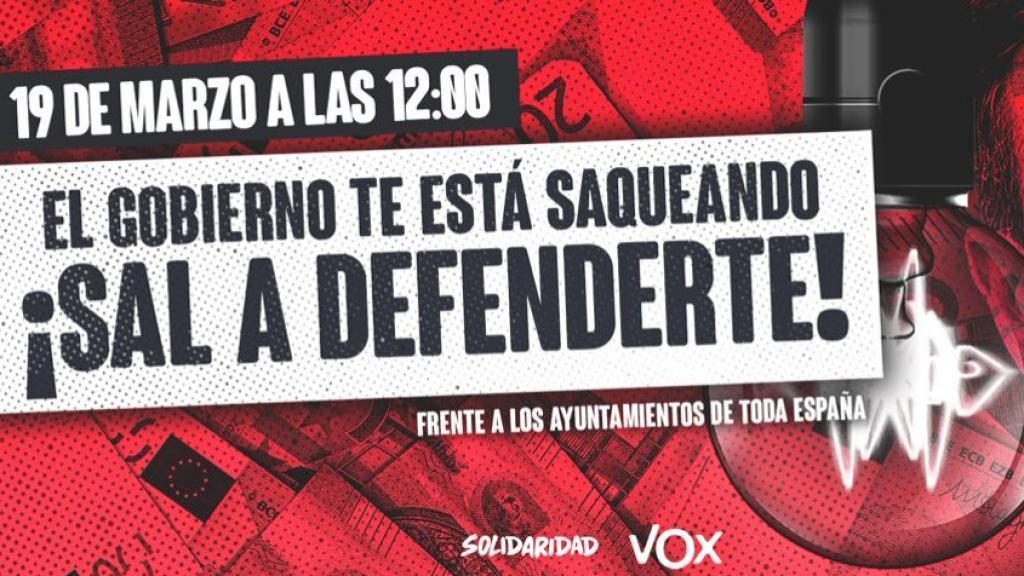 Convocatoria de Vox para el día 19.