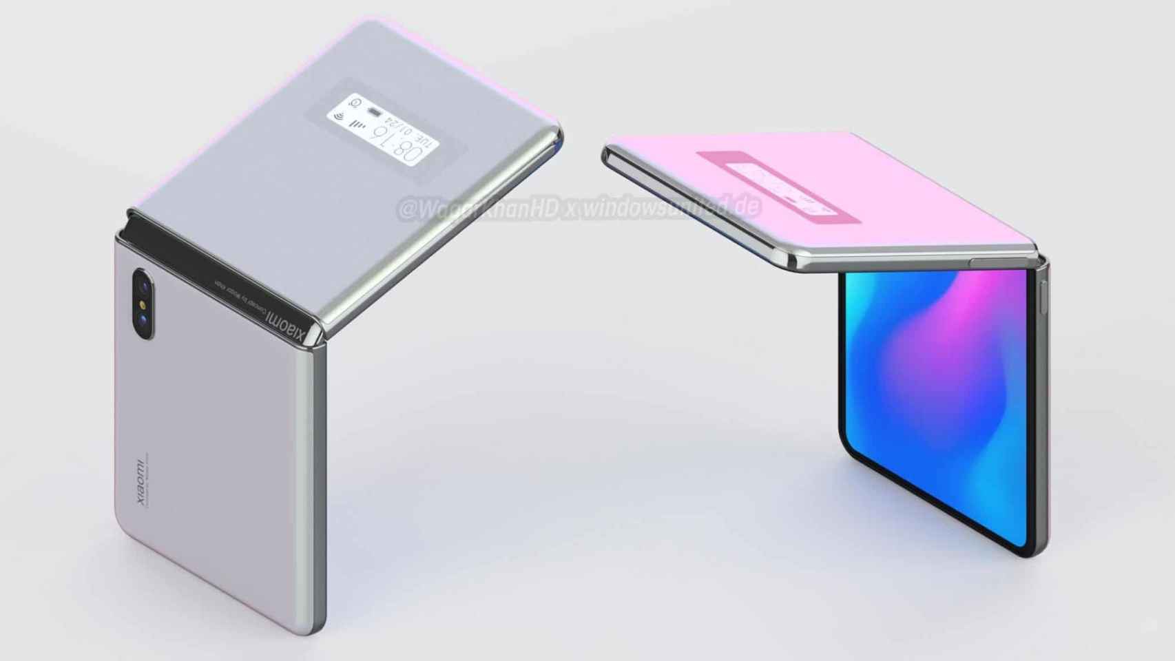 Concepto del Xiaomi plegable de tipo concha