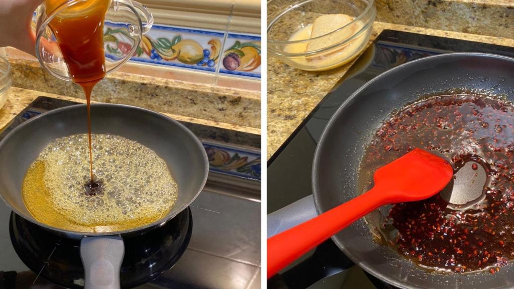 Segundo paso haciendo torrijas.