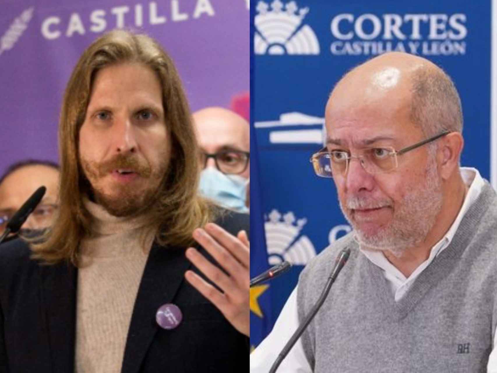 Los líderes de Unidas Podemos y Ciudadanos en Castilla y León, Pablo Fernández y Francisco Igea