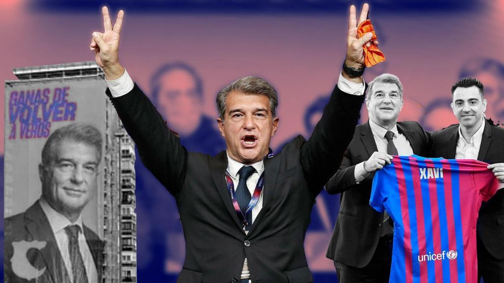 Fotomontaje de Joan Laporta