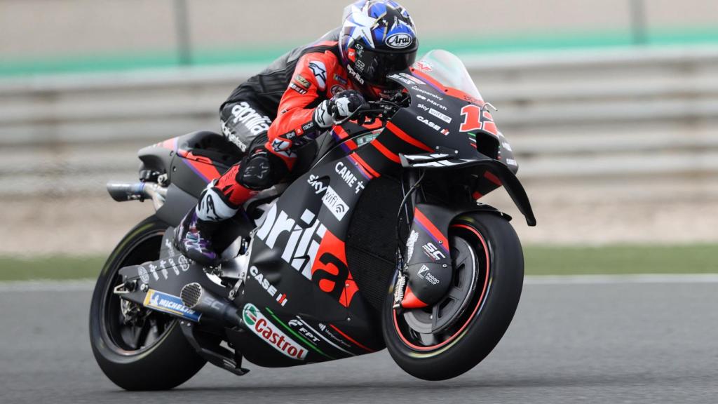 Maverick Viñales durante la temporada 2022 con Aprilia