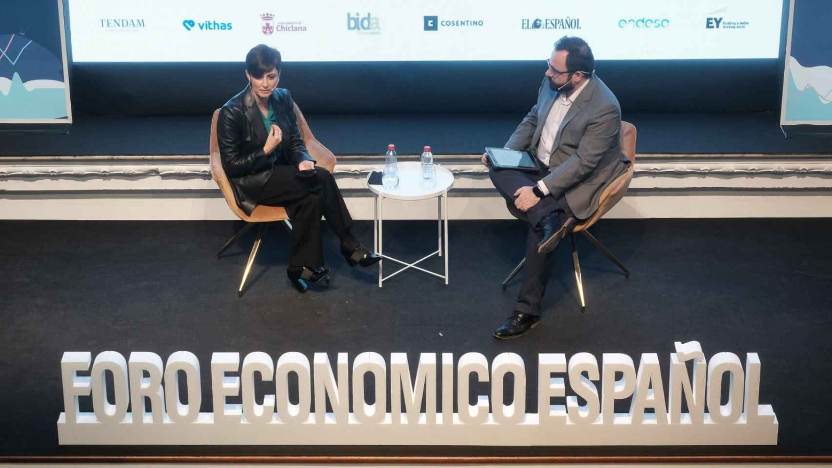 La ministra Isabel Rodríguez en el II Foro Económico Español en Andalucía.