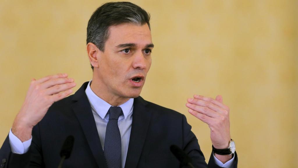 Pedro Sánchez, ayer, en Bucarest.