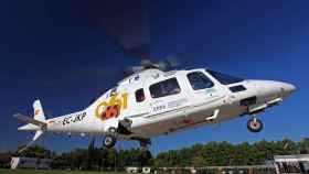 Una imagen de un helicóptero sanitario.