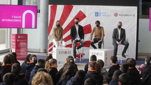 Alfonso Rueda y Marta Fernández-Tapias en la presentación de ‘Galicia Ilusiona’.