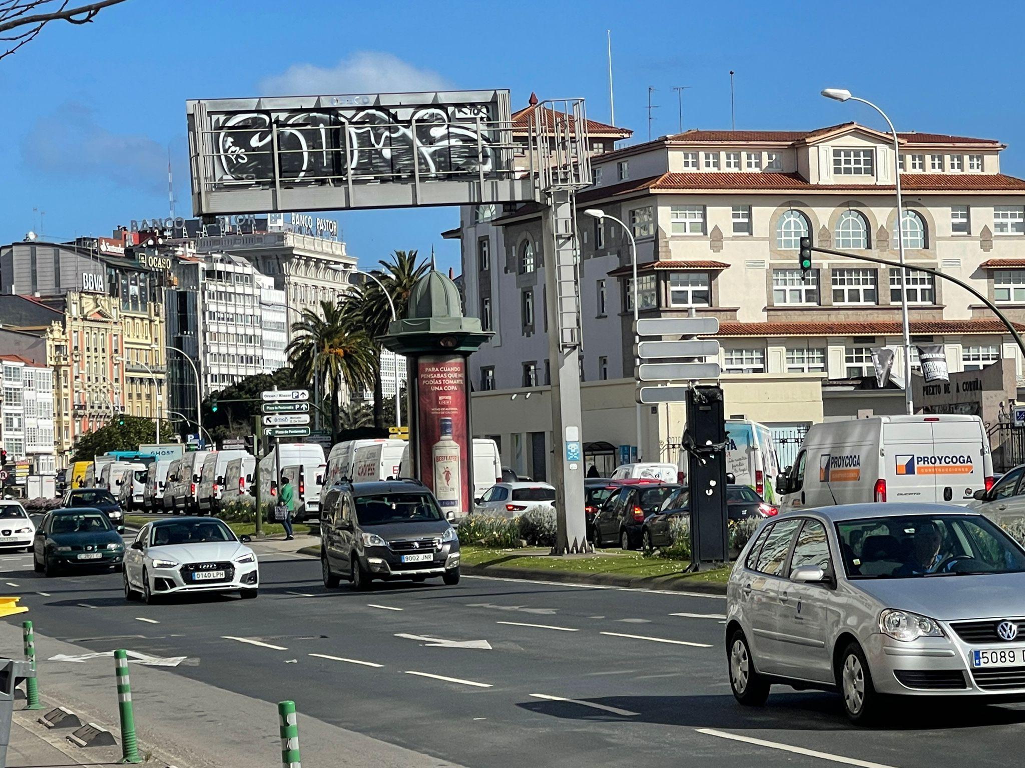 Protesta de camioneros en A Coruña (Foto: Aurora Santos)