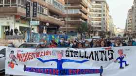 Marcha en protesta por la situación de Stellantis Vigo.