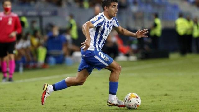 Víctor Gómez, en su temporada con el Málaga CF.