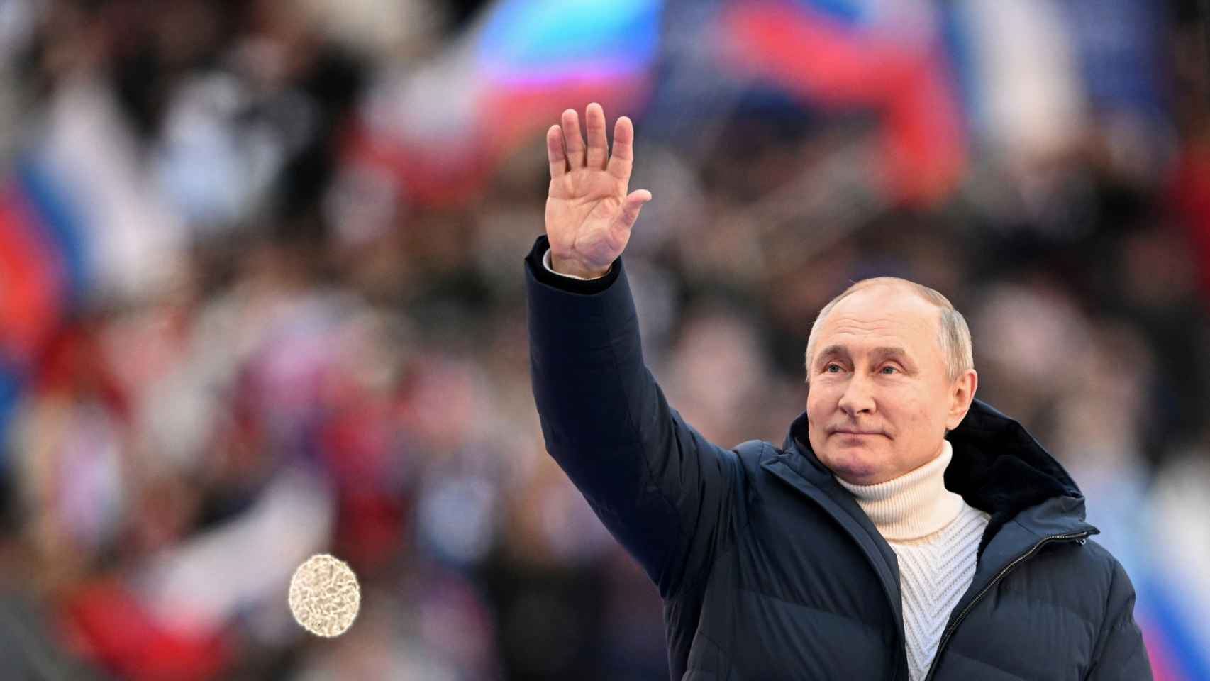 Putin en el estadio de Moscú.